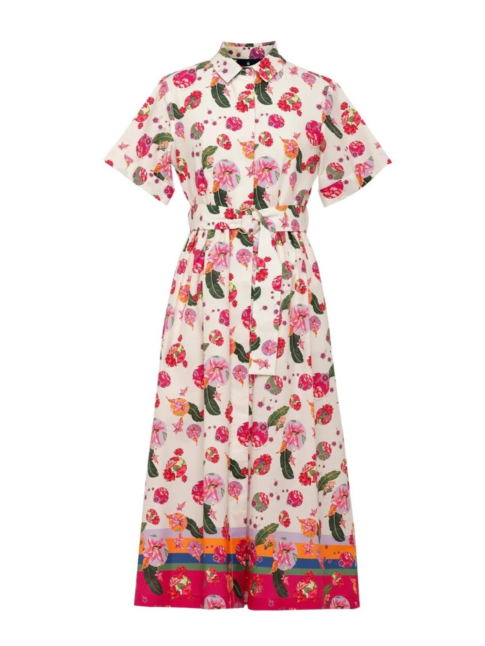 Emily Lovelock - Floral Belted Amelia Shirt Dress - S